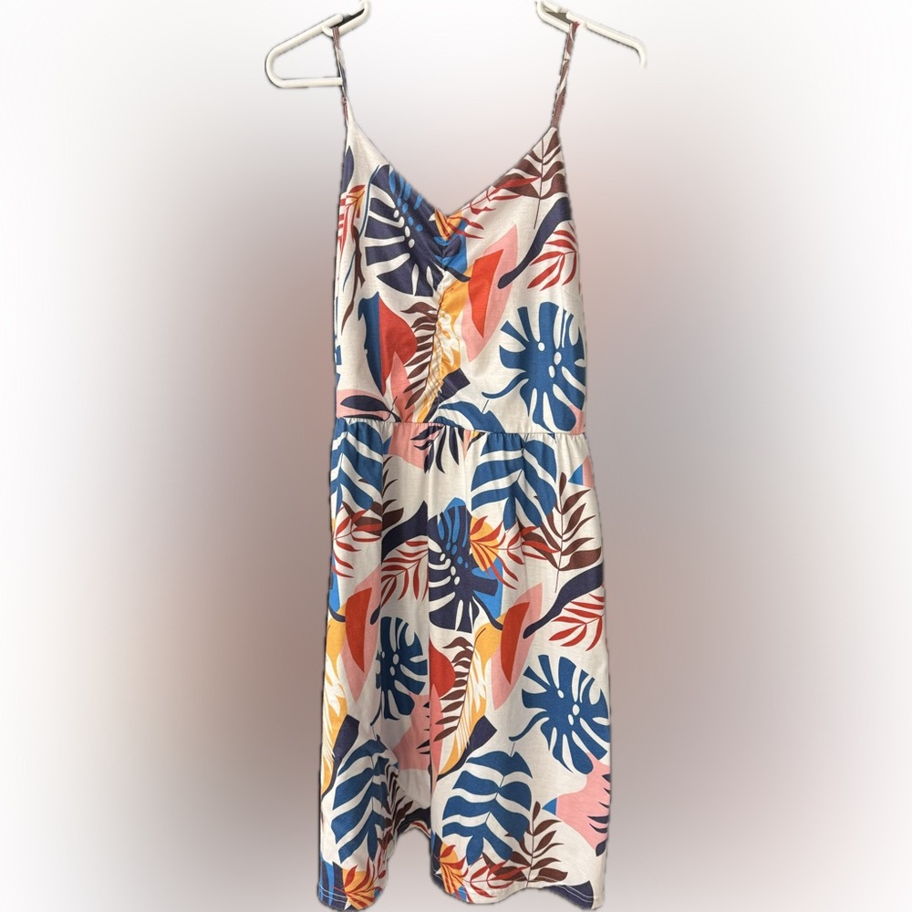 Tropical Print Summer Dress